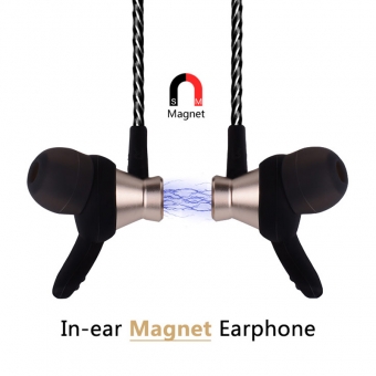 Computador fone de ouvido baixo metal magnético em fones de ouvido