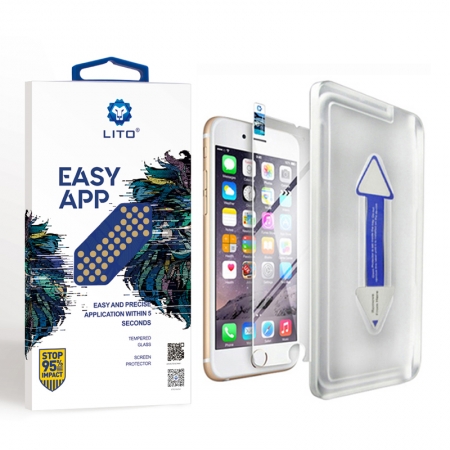 Protetor de Tela de Vidro Temperado Resistente a Riscos para iPhone 7/8 com Kit Aplicador 