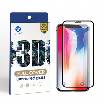 Iphone xs cobertura completa tela protetora apple vidro temperado filme de proteção