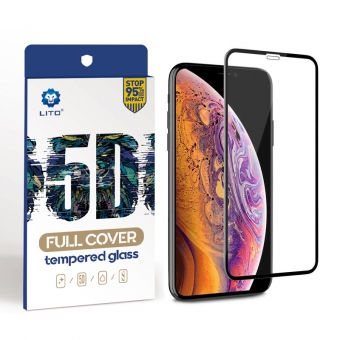 Iphone xs 5d curvo filme de protetor de tela de vidro temperado de cobertura completa
