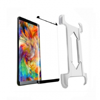 Samsung galaxy nota 8 borda adesivo protetor de tela de vidro temperado com bandeja de instalação fácil