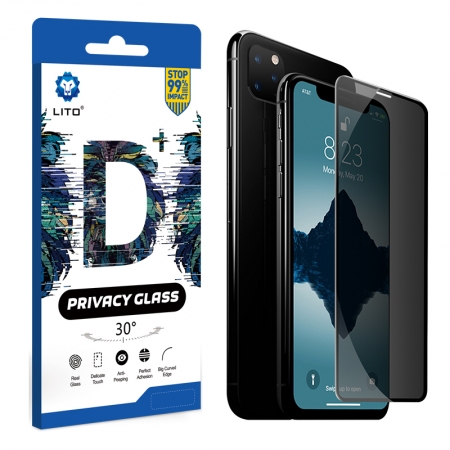 Protetor de tela anti-espião de vidro temperado com privacidade total para Apple Iphone X / XS 