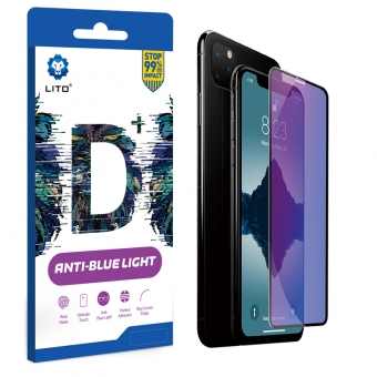 Melhor D + Curva Cobertura Completa Cola Completa Anti-Azul Filtro de Luz Protetor de Tela de Vidro Temperado para iPhone para venda