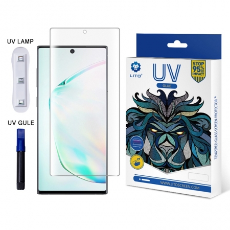 LITO UV Óptica Cola Líquida Cobertura Completa Sensibilidade Ao Toque Protetor de Tela Fosco Para Samsung Note 10/10 + 
