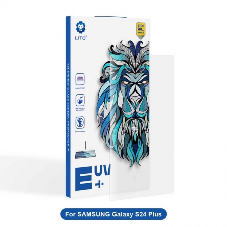 Lito 3D Full Cover Protetor de tela de vidro temperado com cola UV para Samsung Galaxy S24 Plus
         