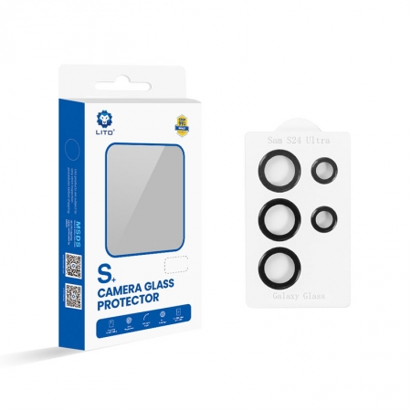 Protetor de lente de câmera de capa completa Lito 3D com aplicador para Samsung Galaxy S24 Series
         
