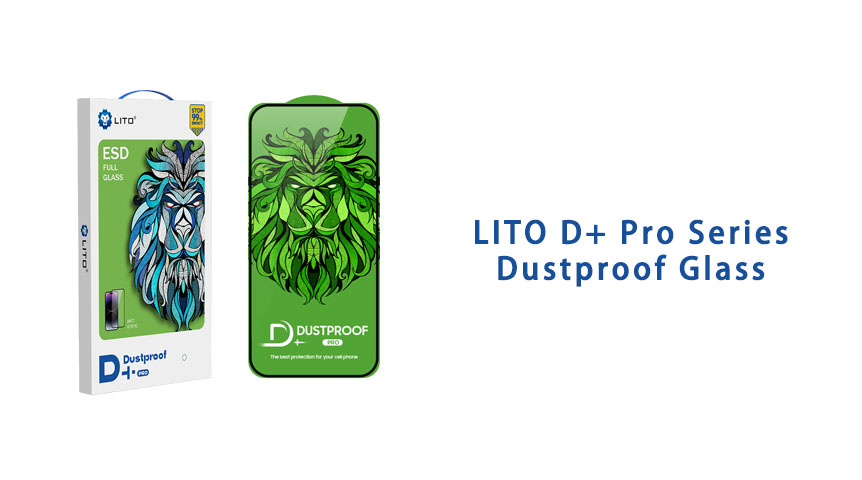Protetor de tela de vidro temperado à prova de poeira LITO D+ Pro
