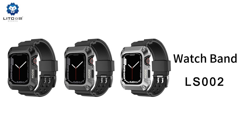 Pulseira de relógio integrada com design de metal Lito LS002 para Apple Watch 9