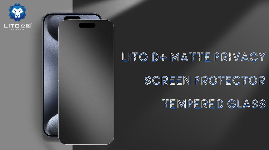 Proteja sua privacidade com protetor de tela de vidro temperado Lito D+ Matte Privacy