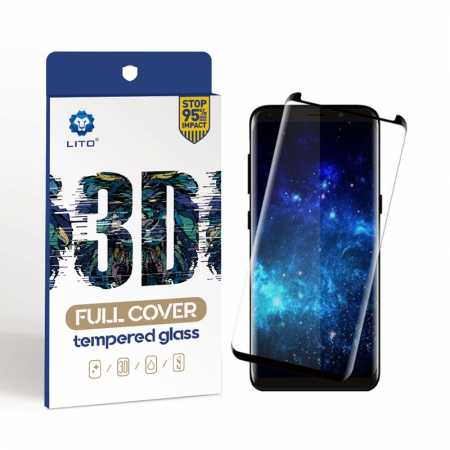 Cobertura de tela de vidro temperado Samsung Galaxy S8 3D cobertura completa 