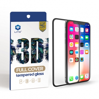 Protetores de tela de vidro temperado para iphone xs max 3d full frame