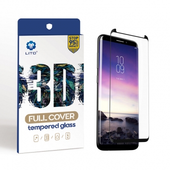 Samsung Galaxy S9 mais cobertura completa curvo vidro temperado protetor de tela caso amigável
