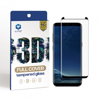 Samsung Galaxy S8 mais cobertura completa protetor de tela de vidro temperado adesivo completo