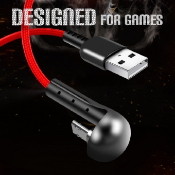 Linha de carregamento de cotovelo anti-fratura de alta qualidade trançado material de nylon cabo de carregador de jogo rápido USB