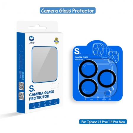 Protetor de lente de câmera de vidro temperado 3D com capa completa HD para iPhone 14 Suporte para fotos noturnas
 