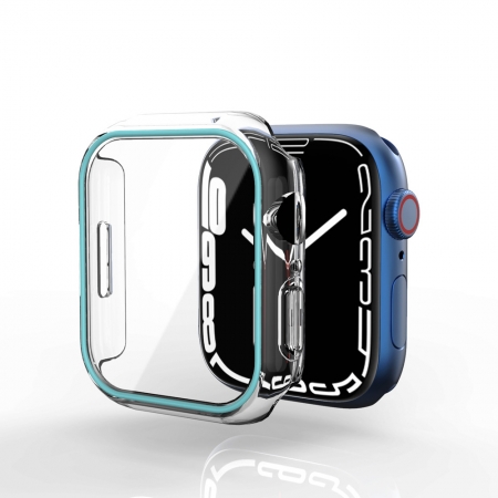 A mais nova caixa de relógio luminosa com protetor de tela para Apple Watch Series 7 41mm 45mm
 