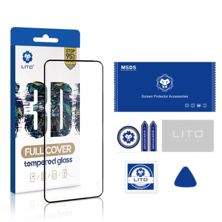 Protetor de tela de vidro temperado LITO E+ cola lateral cobertura total para Samsung Galaxy S23 Ultra 