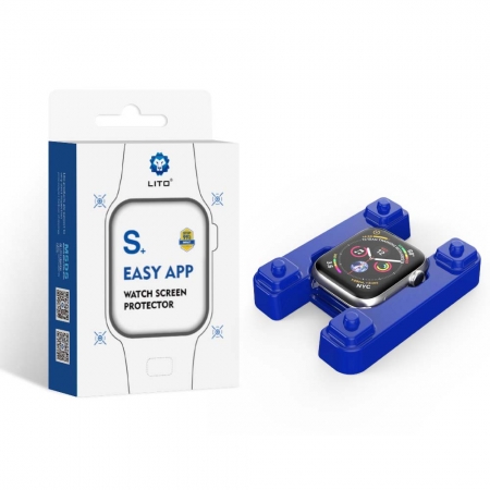 Lito S+ Pmma Protetor de tela Iwatch flexível protetor com aplicativo fácil para Apple Watch 6 7 8 Protetor de tela 44mm 40mm 41mm 45mm 