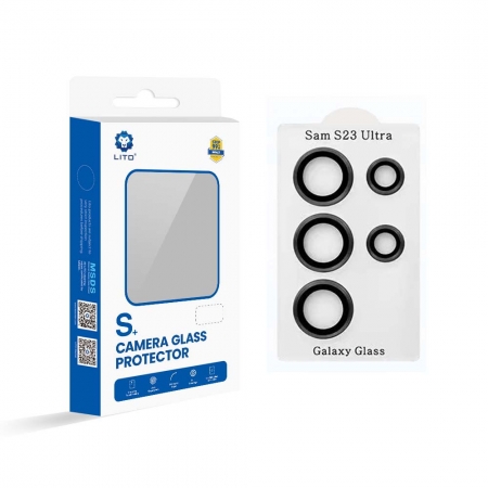 Protetor de tela de lente de câmera Lito Metal com kit de instalação fácil para Samsung Galaxy S23 série Ultra S23 