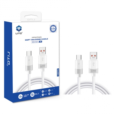 LITO LD07C USB-A para cabo de carregamento tipo C 