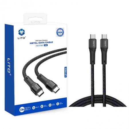 LITO LD14 Fio Trançado USB Lightning Tipo-C Cabo de Carregamento de Transferência de Dados 