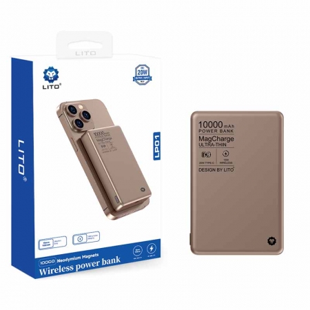 Banco de potência magnética LITO LP01 10000mAh 