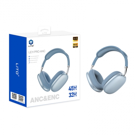 Fone de ouvido Bluetooth LE11 PRO ANC sem fio com cancelamento de ruído e áudio HiFi Bluetooth 5.4, bateria de longa duração, OEM ODM, atacado 