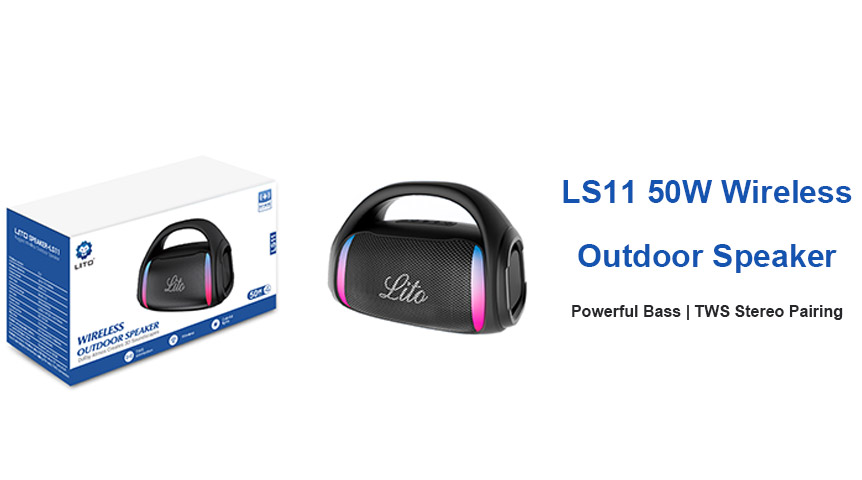 Caixa de Som Sem Fio para Ambientes Externos Lito LS11 50W