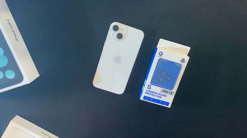 iPhone 13 Pro Max 3D transparente cola completa capa de vidro lente lente protetor de tela
