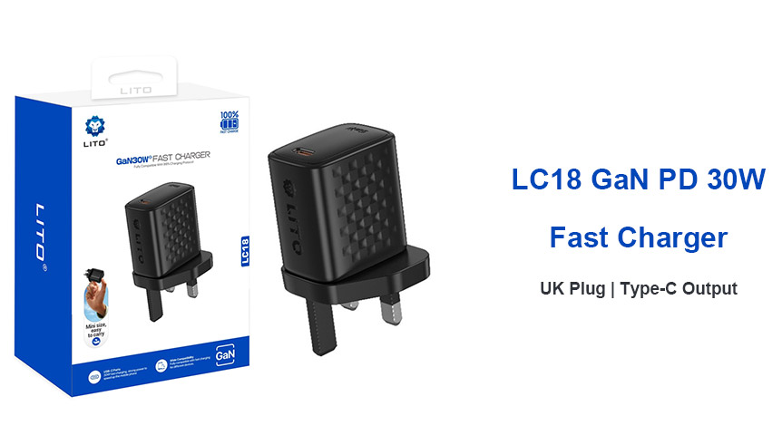 Pare de superaquecer sua bateria! LITO 30W GaN com tecnologia ActiveShield