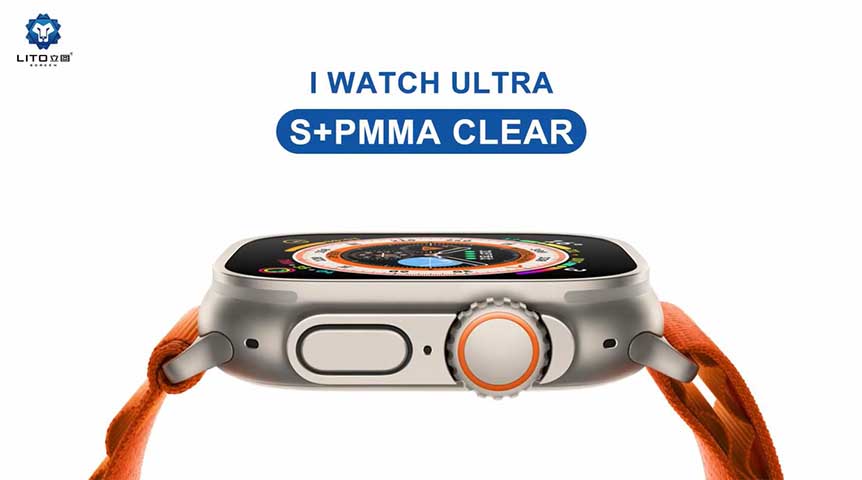 Protetores de tela PMMA de proteção 360 para Apple Watch Ultra 49 mm
