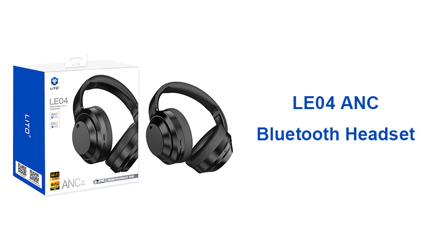 Fone de ouvido Bluetooth LITO LE04 ANC