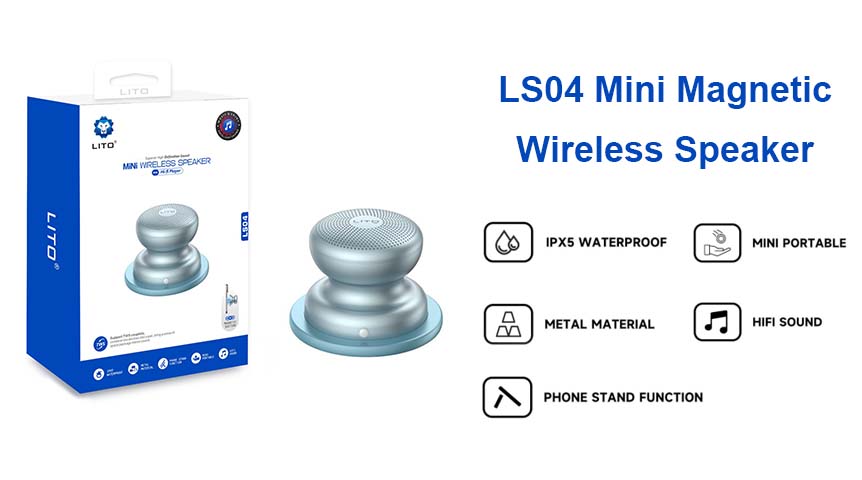 Lito LS04 Mini alto-falante magnético sem fio