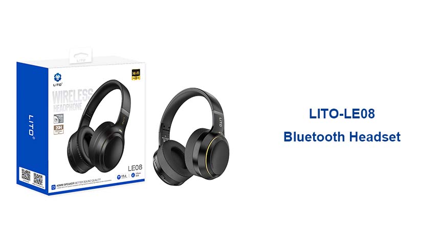 Fone de ouvido Bluetooth LITO-LE08: conforto e som de alta fidelidade