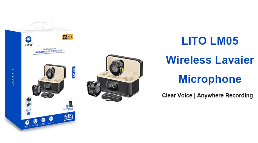 LITO LM05 Microfone de lapela sem fio